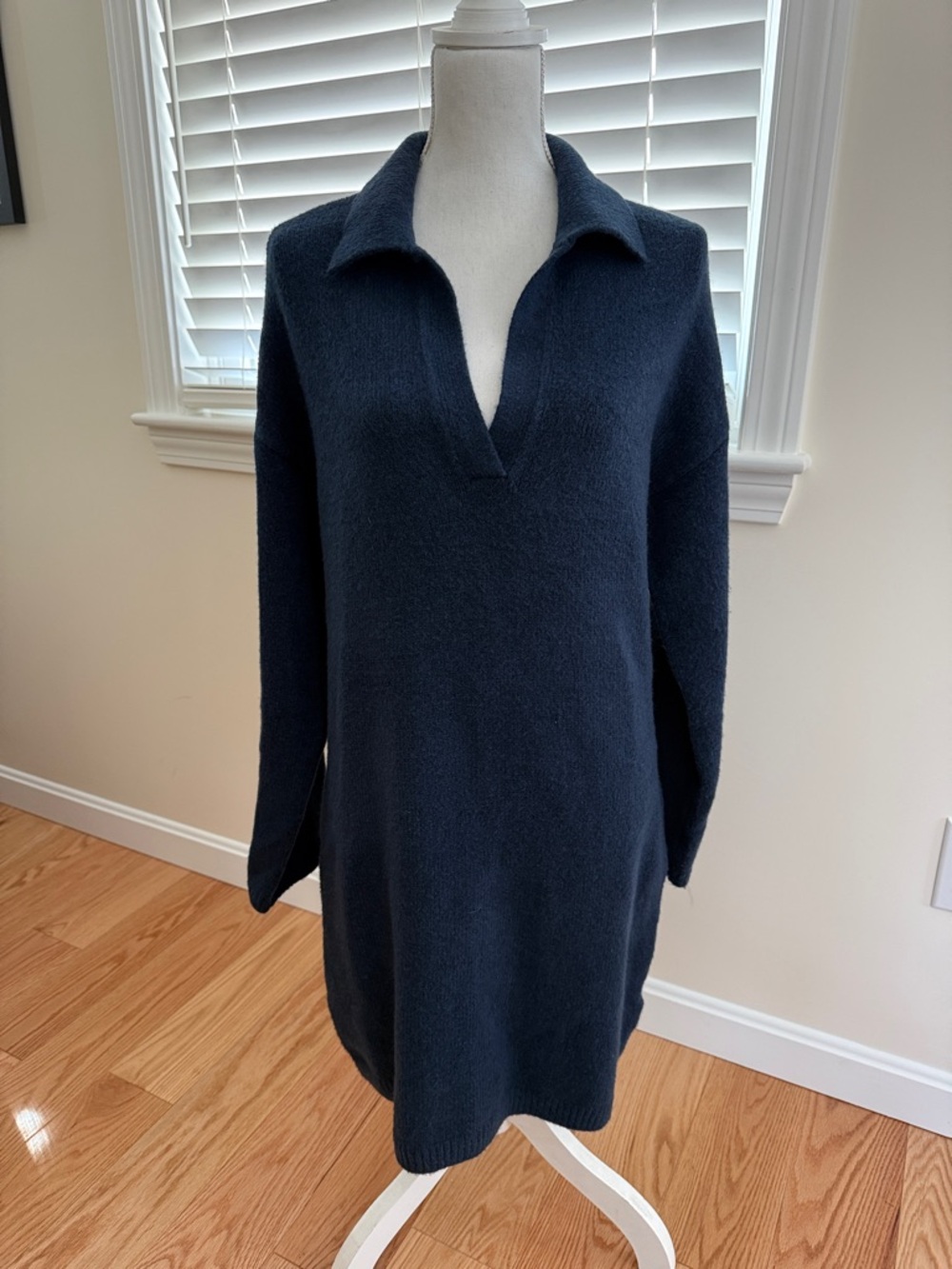 Abercrombie & Fitch Charcoal Gray Ribbed Knit Sweater dress